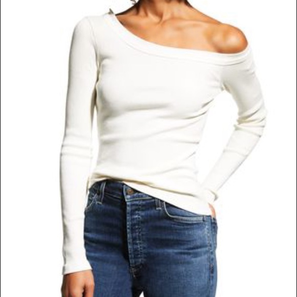 Off shoulder cream citizens of humanity top XS